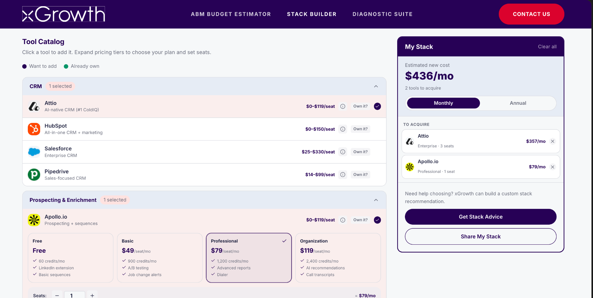 Stack Builder preview